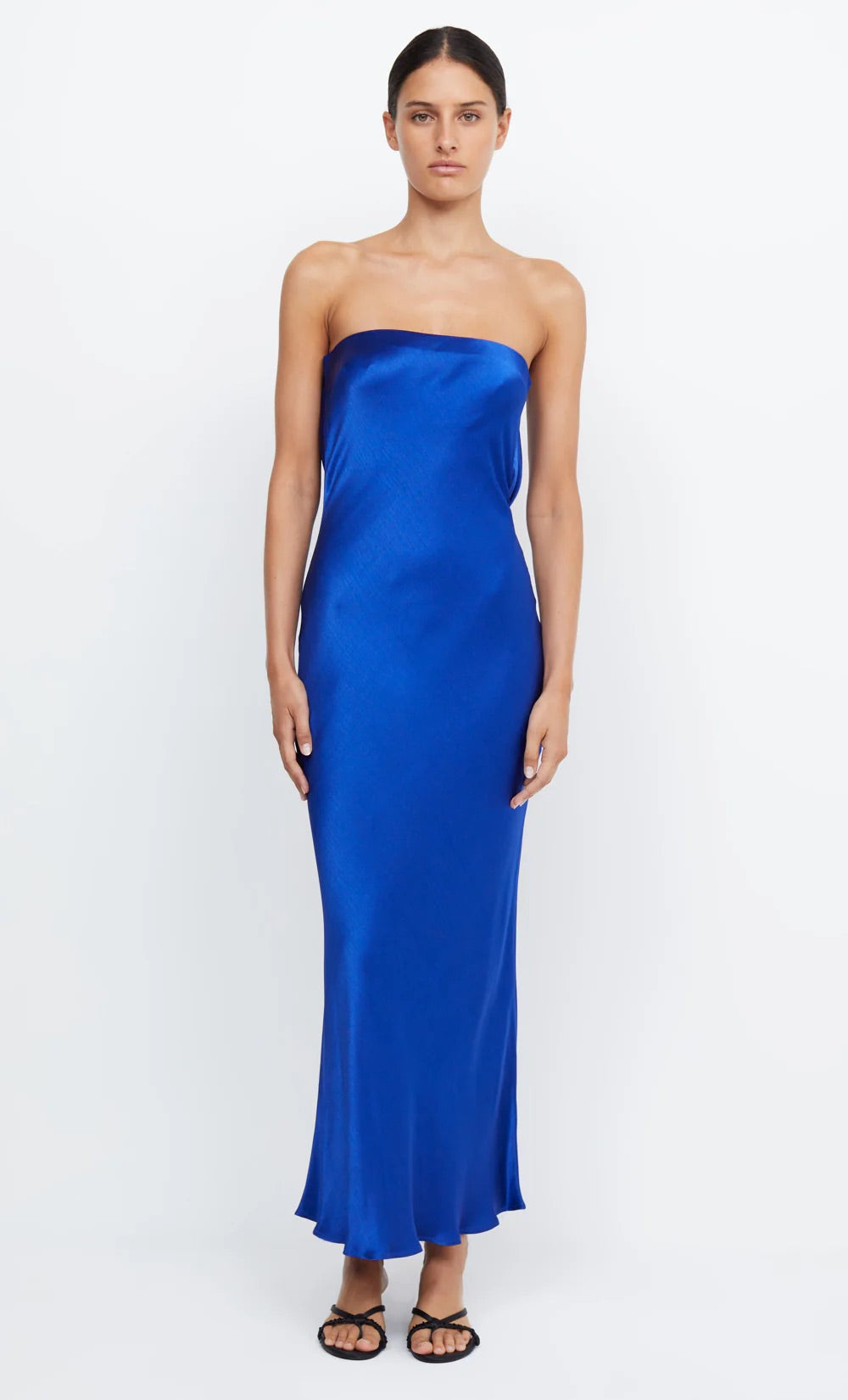 Bec + Bridge Moon Dance Strapless Dress in Mediterranean Blue