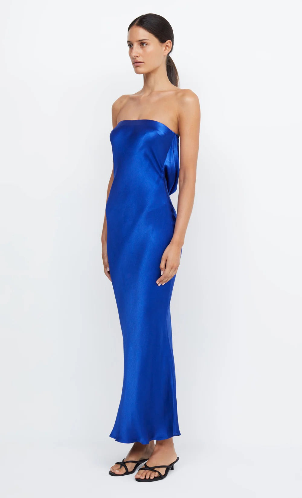 Bec + Bridge Moon Dance Strapless Dress in Mediterranean Blue