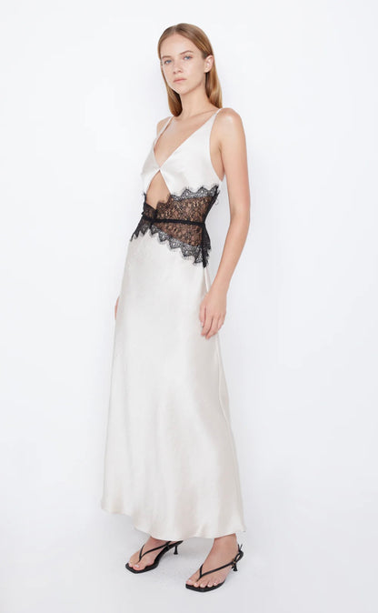 Bec + Bridge Camille Maxi Dress in Sand Ecru